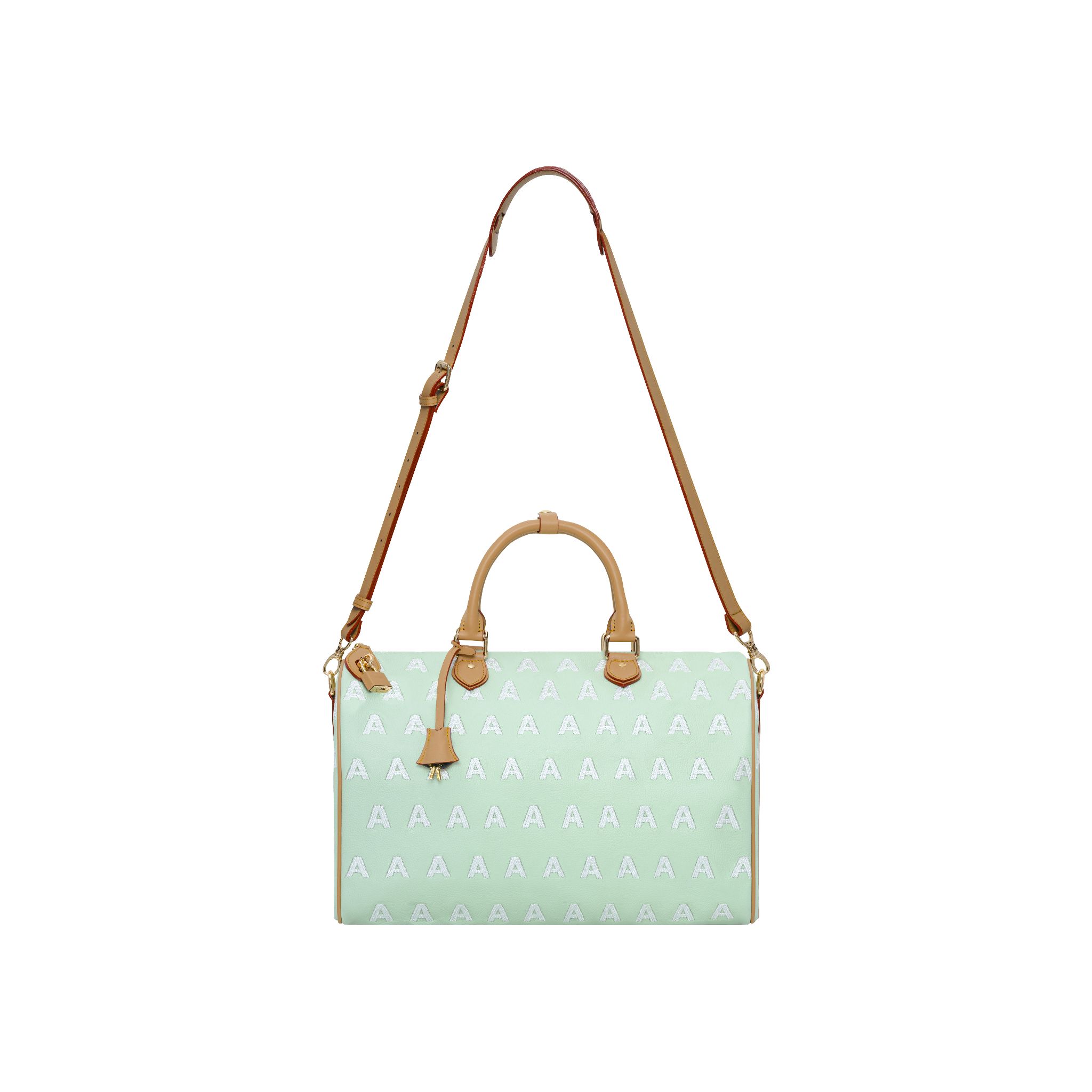  AA EMBROIDERED LOGO BOSTON BAG // MINT 