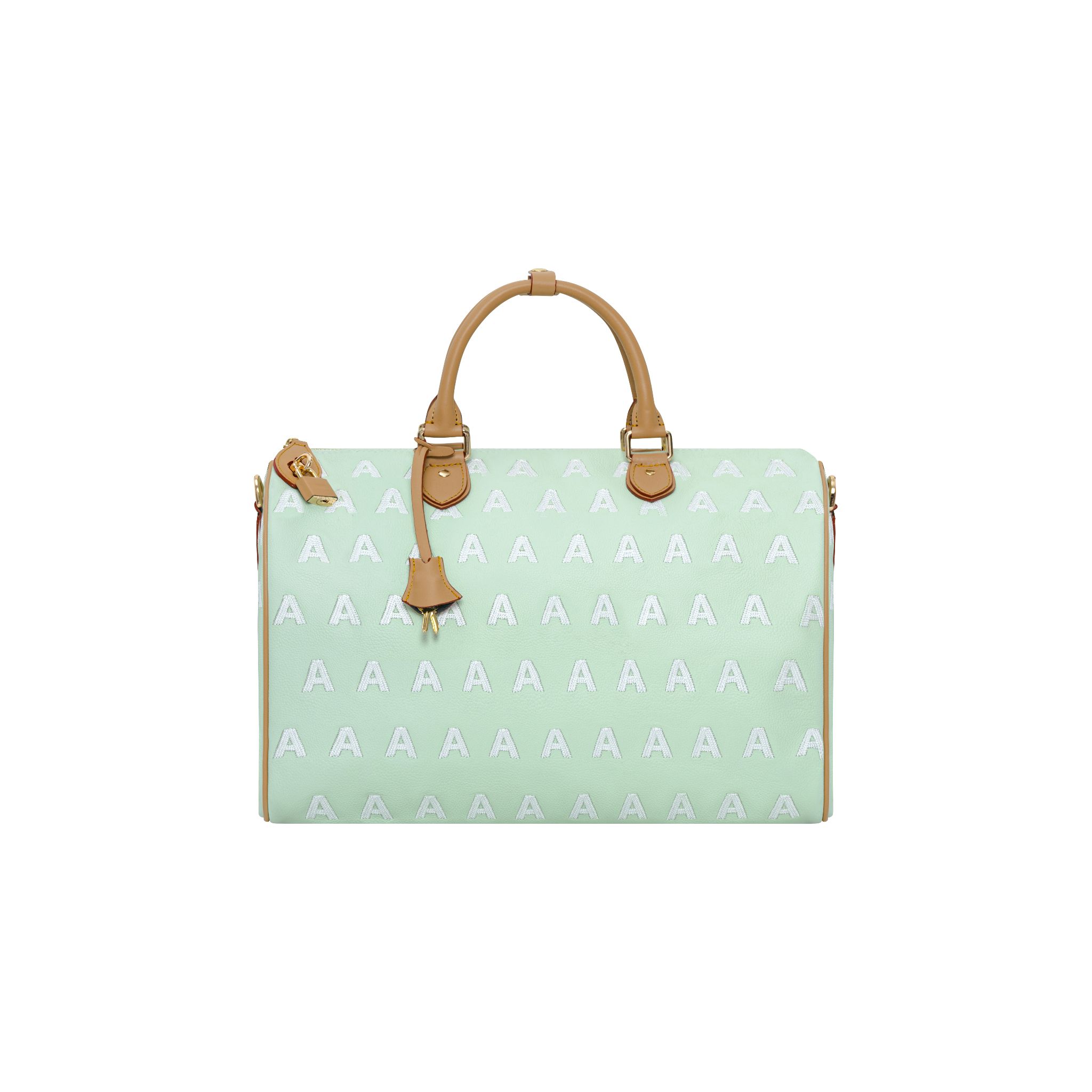  AA EMBROIDERED LOGO BOSTON BAG // MINT 