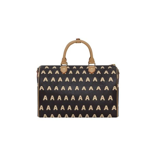  AA EMBROIDERED LOGO BOSTON BAG //  COFFEE 