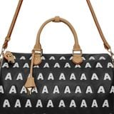  AA EMBROIDERED LOGO BOSTON BAG // BLACK 