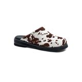  AA CLOG FUR LEATHER // BROWN MILCH COW 