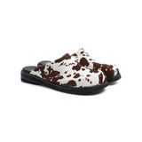  AA CLOG FUR LEATHER // BROWN MILCH COW 