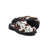  AA CLOG FUR LEATHER // BROWN MILCH COW 