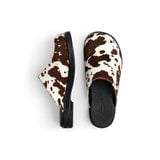  AA CLOG FUR LEATHER // BROWN MILCH COW 