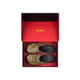  AA CLOG FUR LEATHER // LEOPARD 