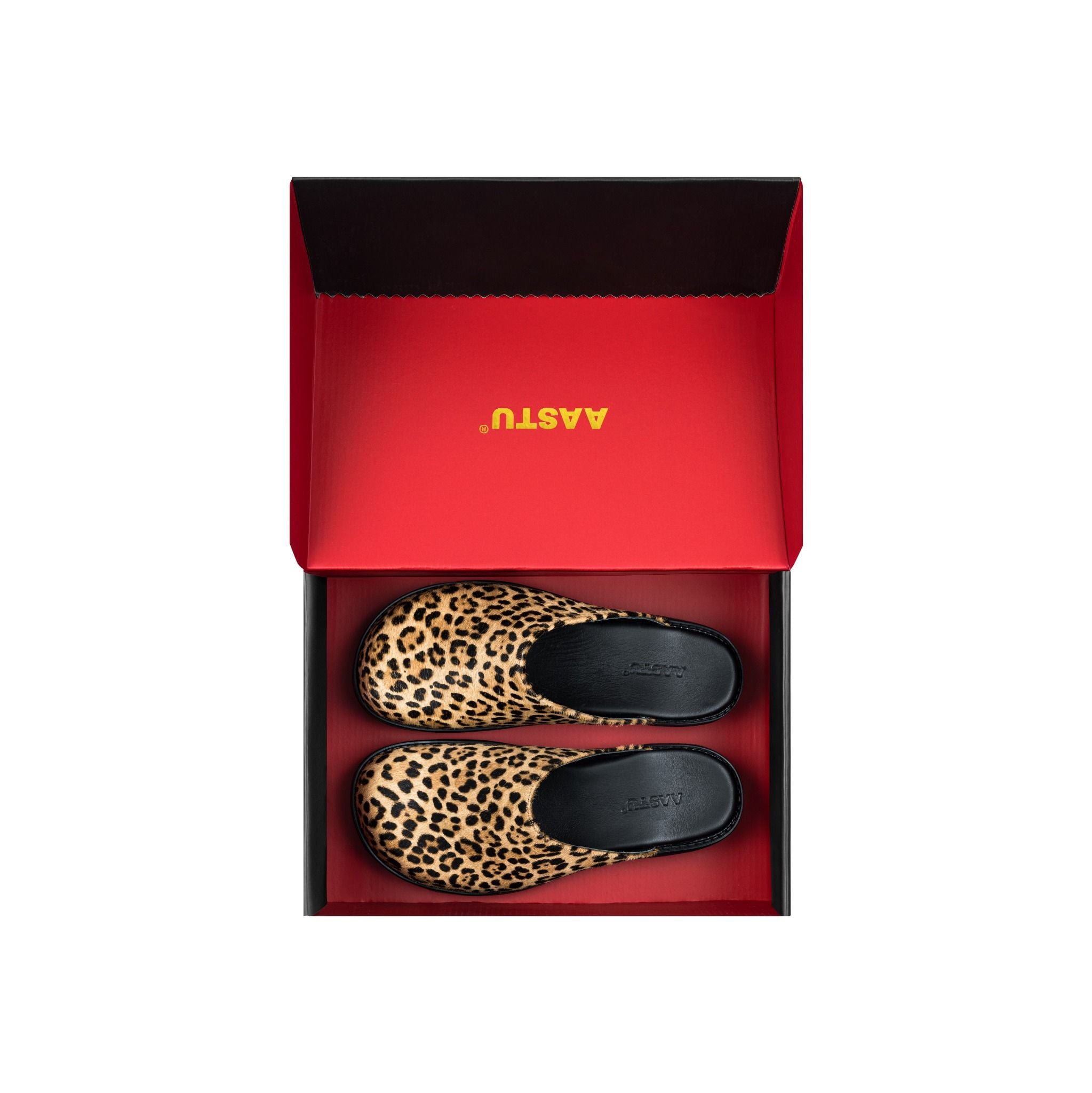  AA CLOG FUR LEATHER // LEOPARD 