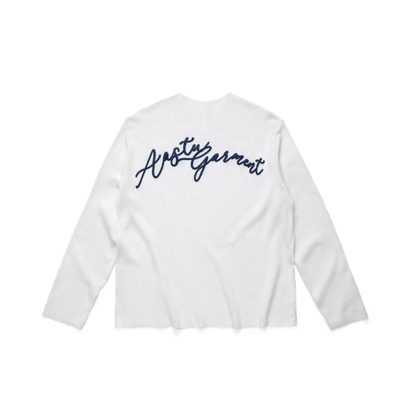  GARMENT WAFFLE LONG SLEEVE // WHITE 