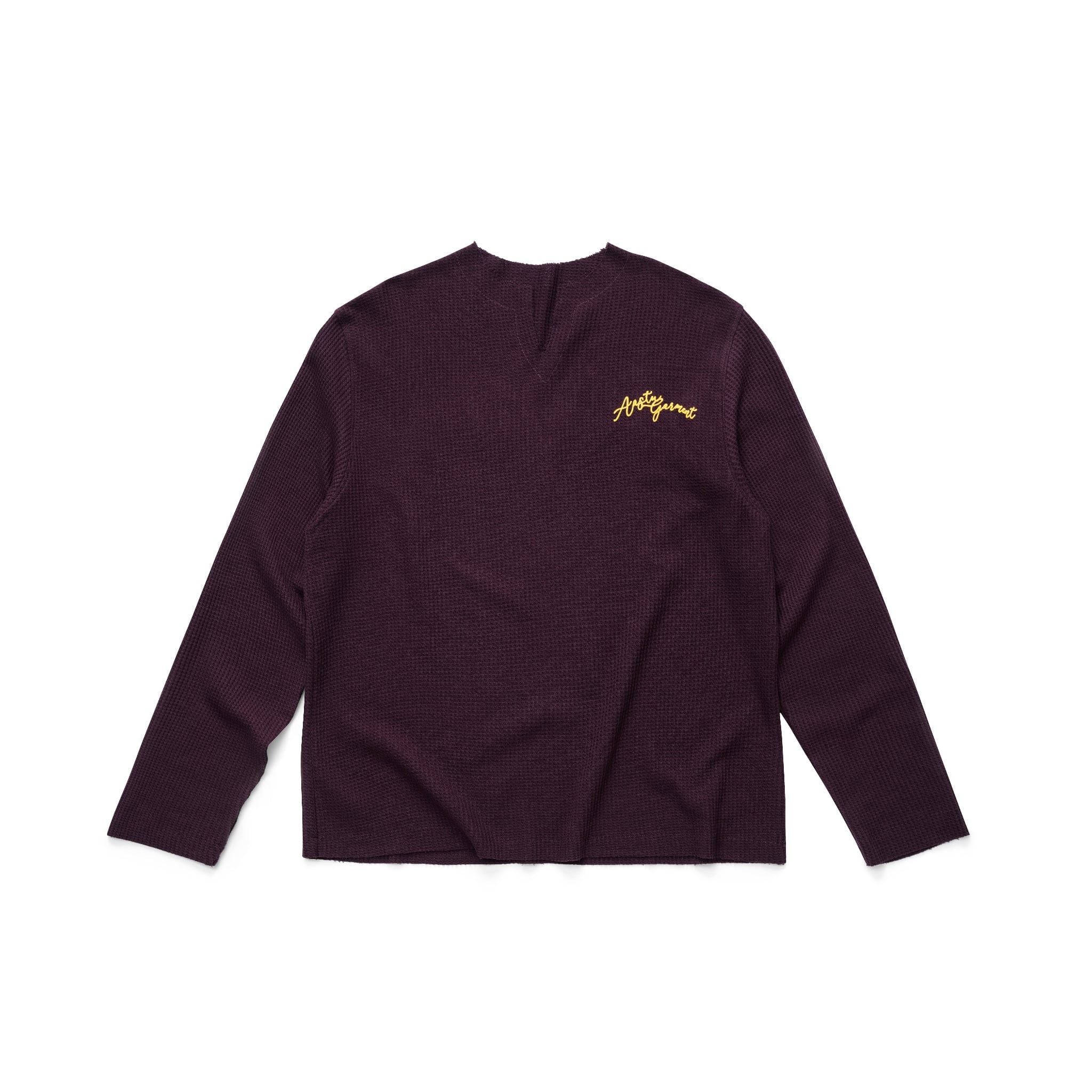  GARMENT WAFFLE LONG SLEEVE // RED RUM 
