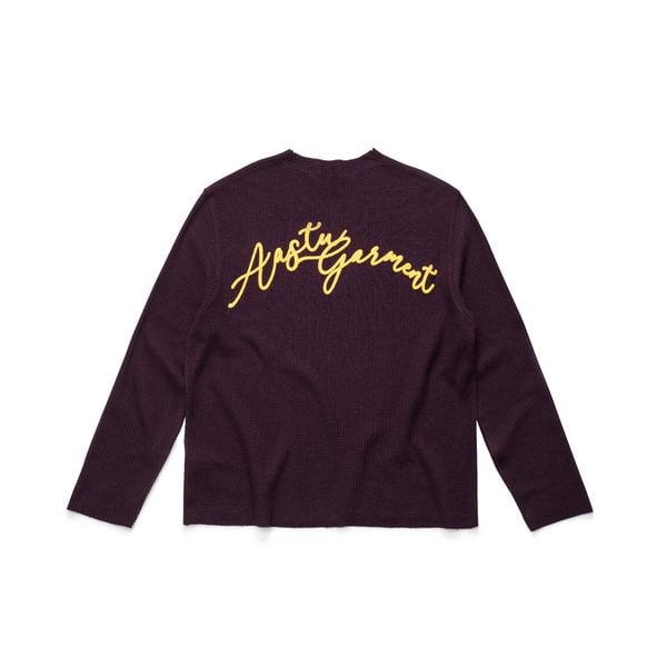  GARMENT WAFFLE LONG SLEEVE // RED RUM 