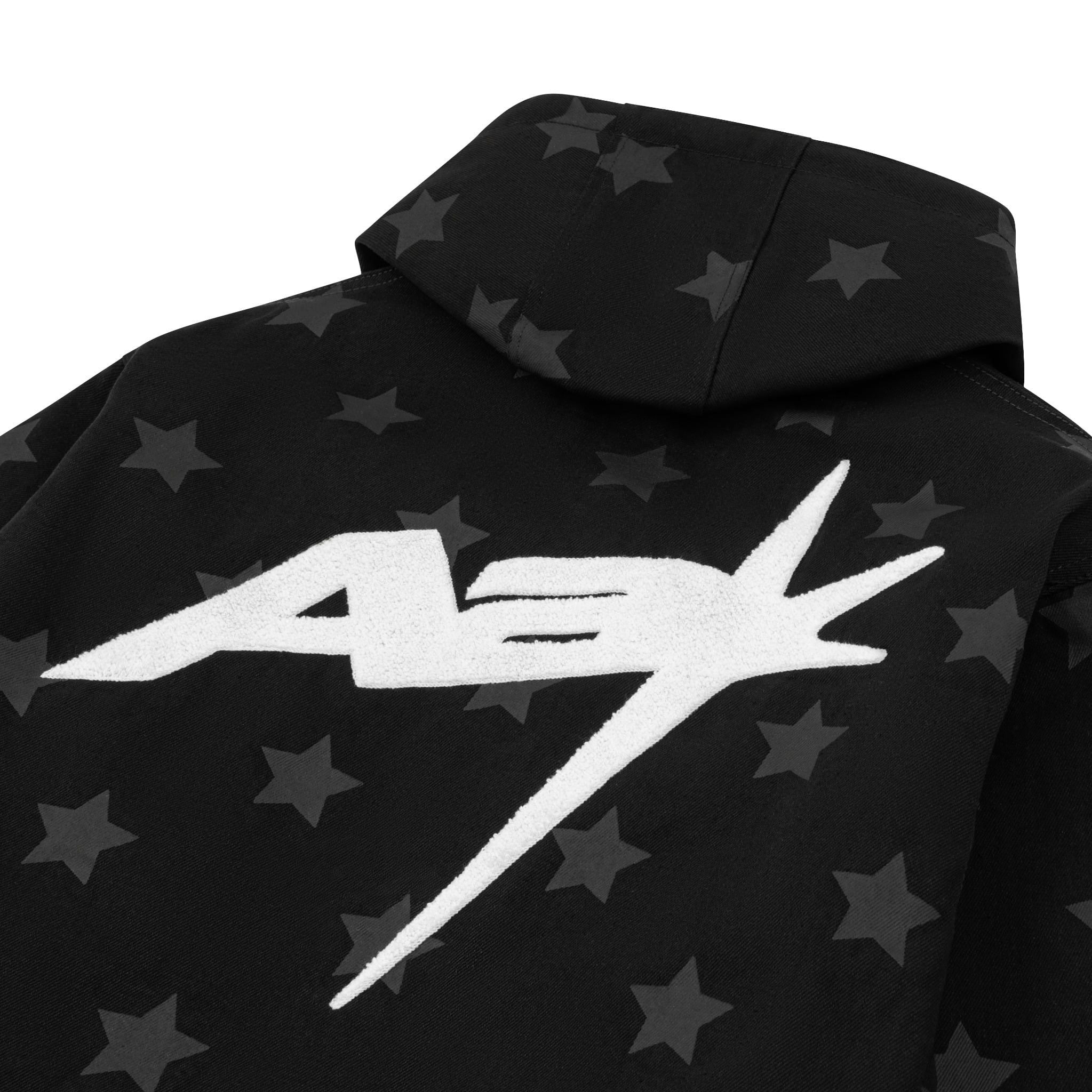  AA SUPERSTAR DENIM HOODIE // BLACK 