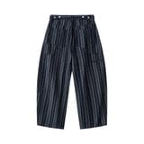  AA PLEATED DENIM PANTS // BLUE STRIPED 