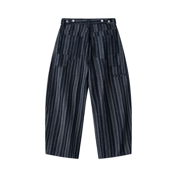  AA PLEATED DENIM PANTS // BLUE STRIPED 