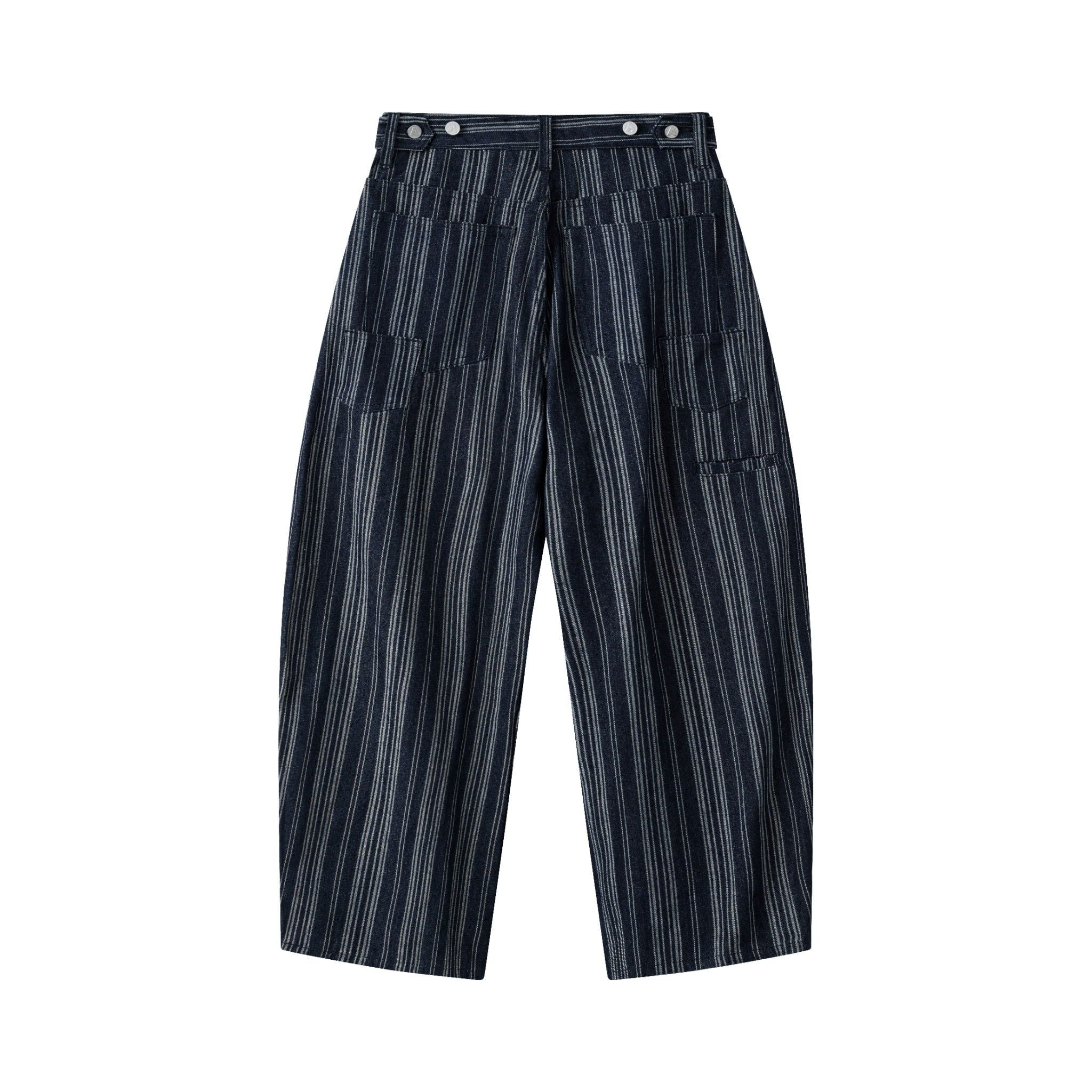  AA PLEATED DENIM PANTS // BLUE STRIPED 