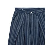  AA PLEATED DENIM PANTS // BLUE STRIPED 