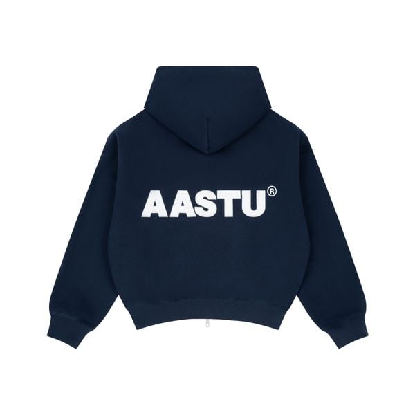  AASTU LOGO HOODIE VJPPRO ZIP // NAVY 