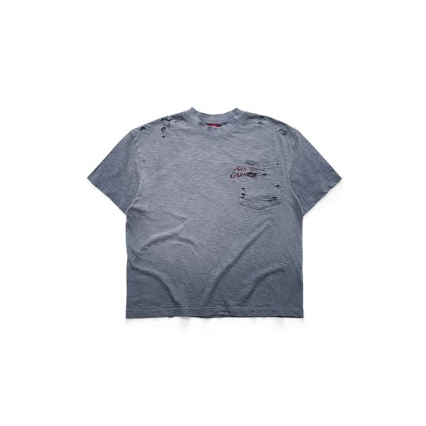 AA FIRE GARMENT POCKET SUNFADE TEE // GREY 