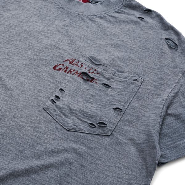  AA FIRE GARMENT POCKET SUNFADE TEE // GREY 
