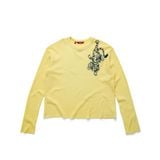  AA TIGER STAMP WAFFLE LONG SLEEVE // YELLOW 
