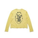  AA TIGER STAMP WAFFLE LONG SLEEVE // YELLOW 