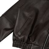  AA ELASTIC WAIST LEATHER JACKET // BROWN 