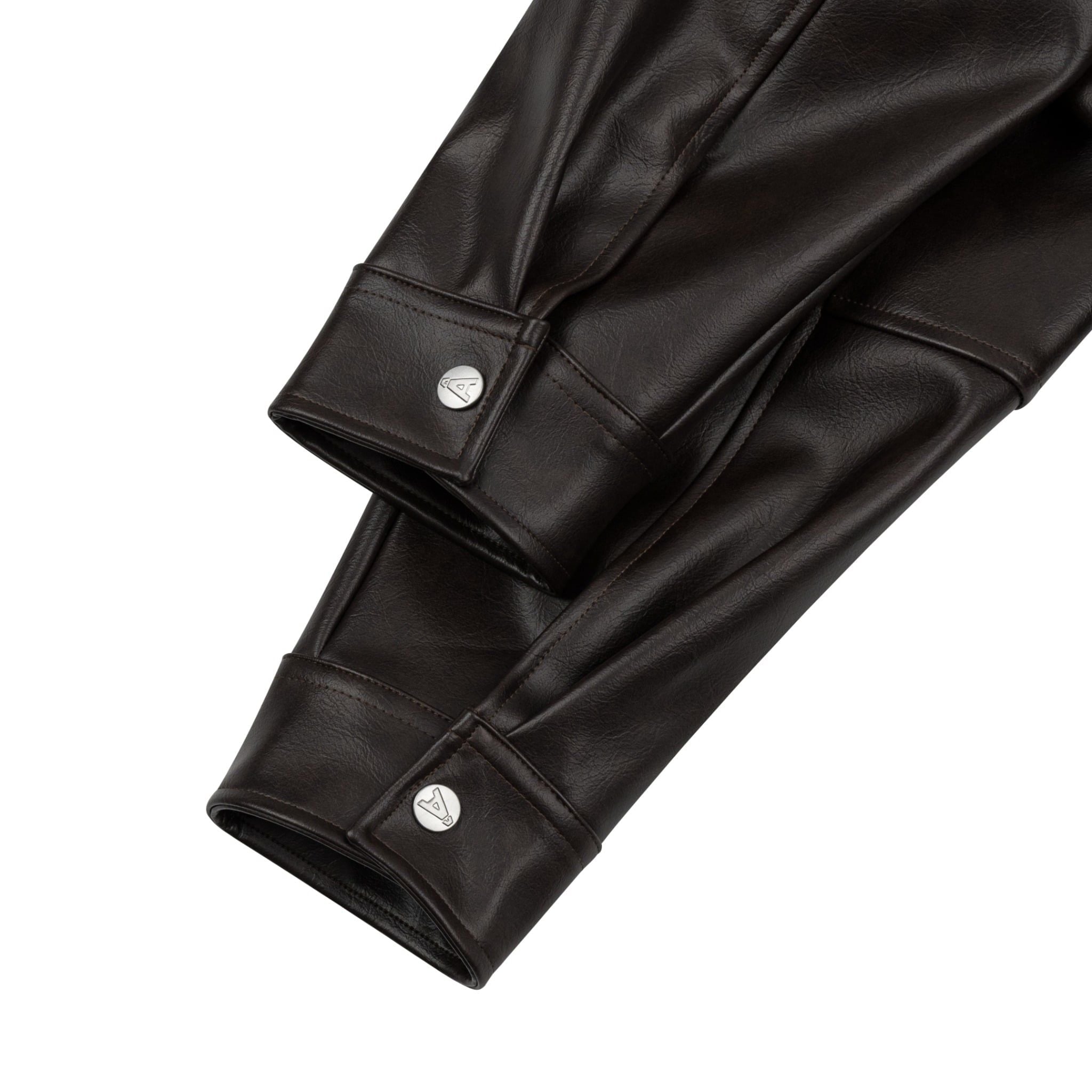  AA ELASTIC WAIST LEATHER JACKET // BROWN 