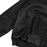  AA ELASTIC WAIST LEATHER JACKET // BLACK 