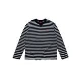  AASTU SIGNATURE STRIPED BLACK LONG SLEEVE  // WHITE 