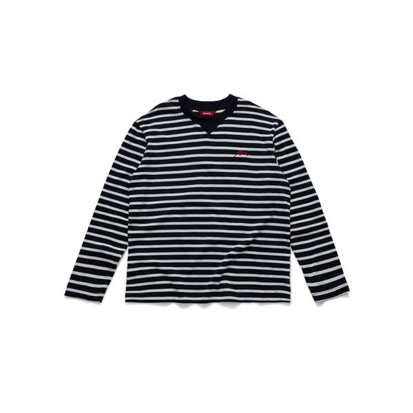  AASTU SIGNATURE STRIPED BLACK LONG SLEEVE  // WHITE 