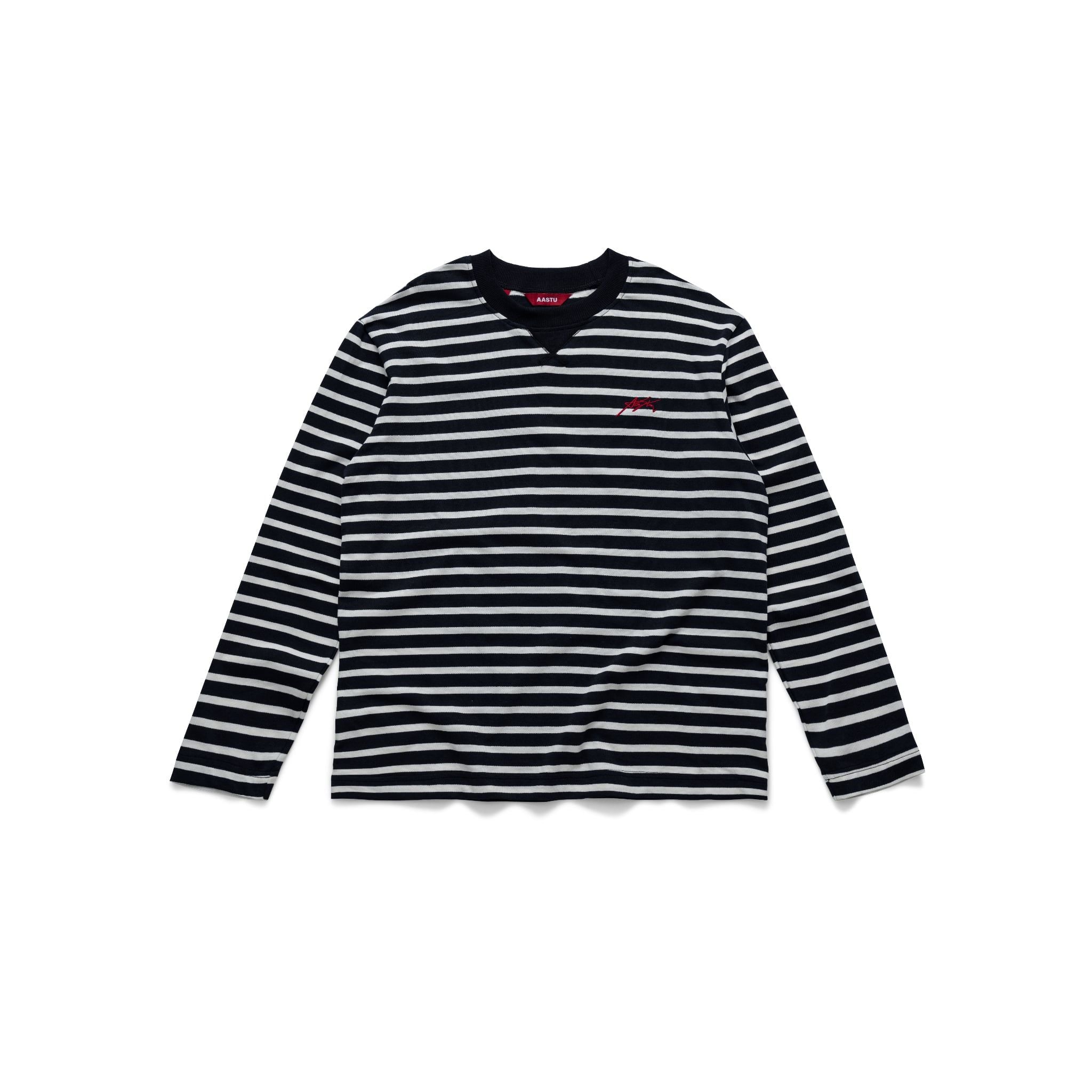  AASTU SIGNATURE STRIPED BLACK LONG SLEEVE  // WHITE 