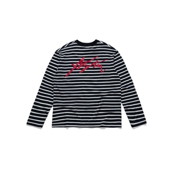  AASTU SIGNATURE STRIPED BLACK LONG SLEEVE  // WHITE 