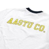  NAVY RINGER SLUB TEE // WHITE 