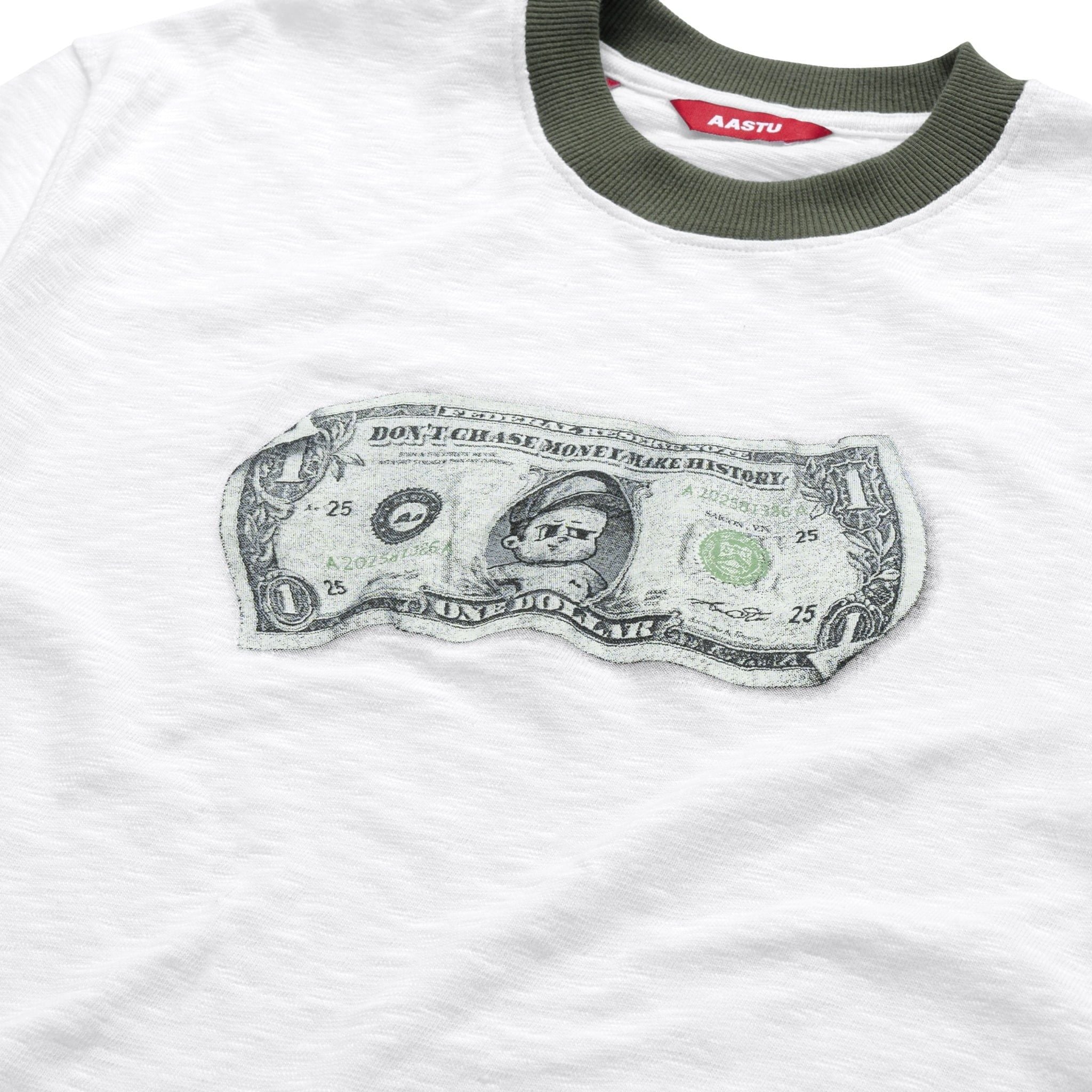  DOLLAR BOY RINGER SLUB TEE // WHITE 
