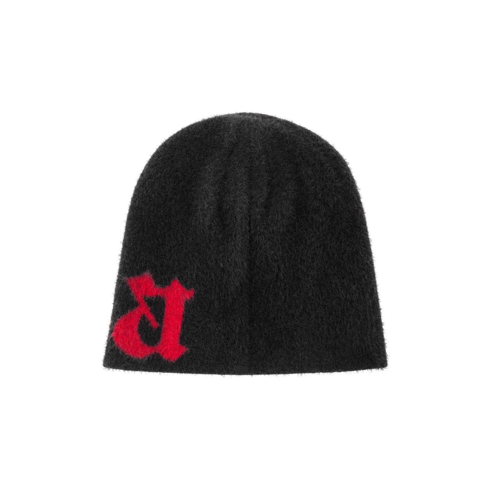  AA LOGO BEANIE // BLACK-RED 