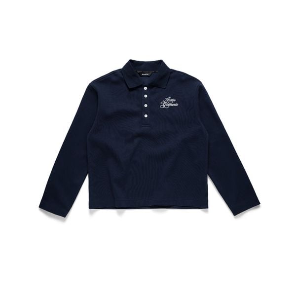  AASTU GARMENT LONG SLEEVE POLO // NAVY 