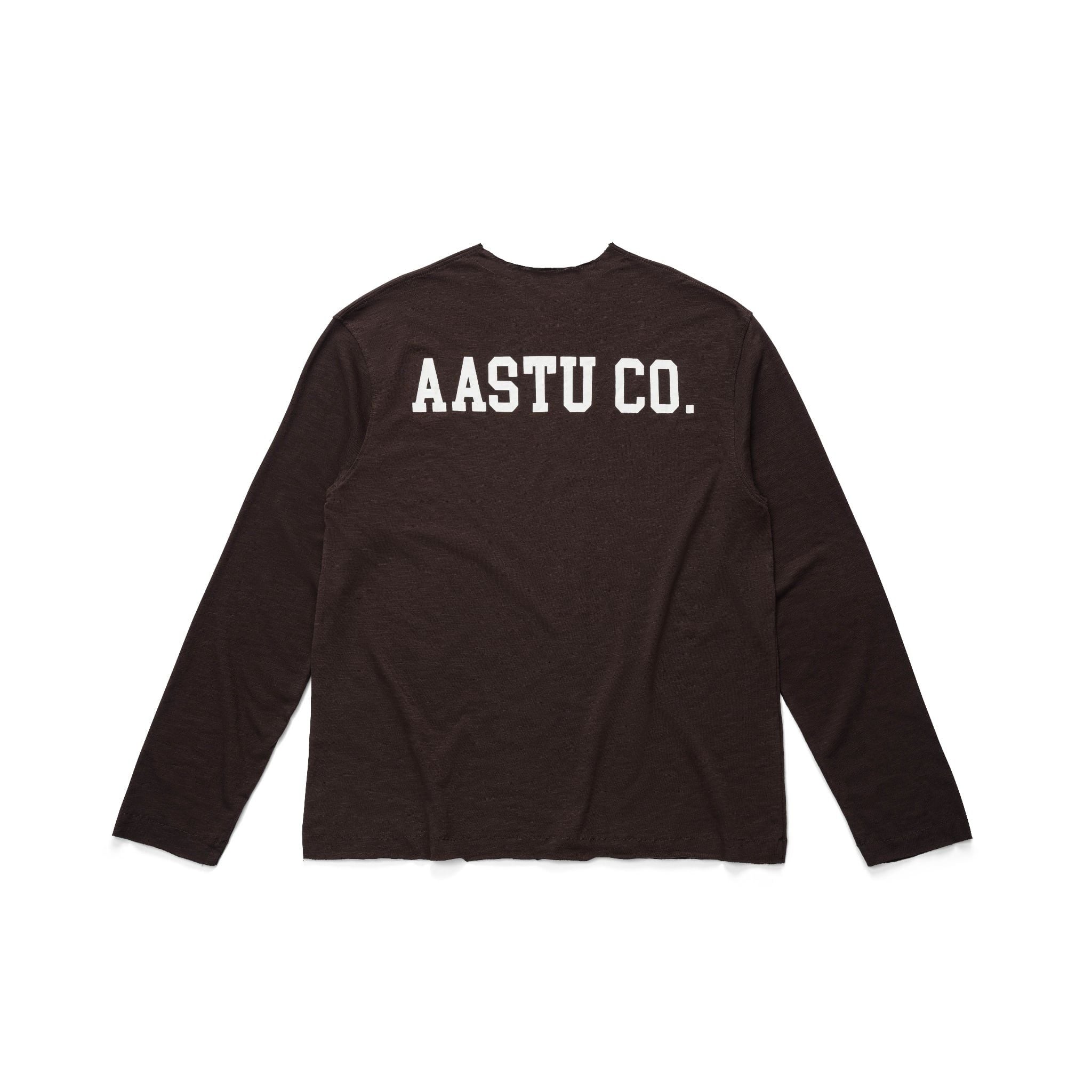 AASTU.CO SLUB LONG SLEEVE // BROWN 