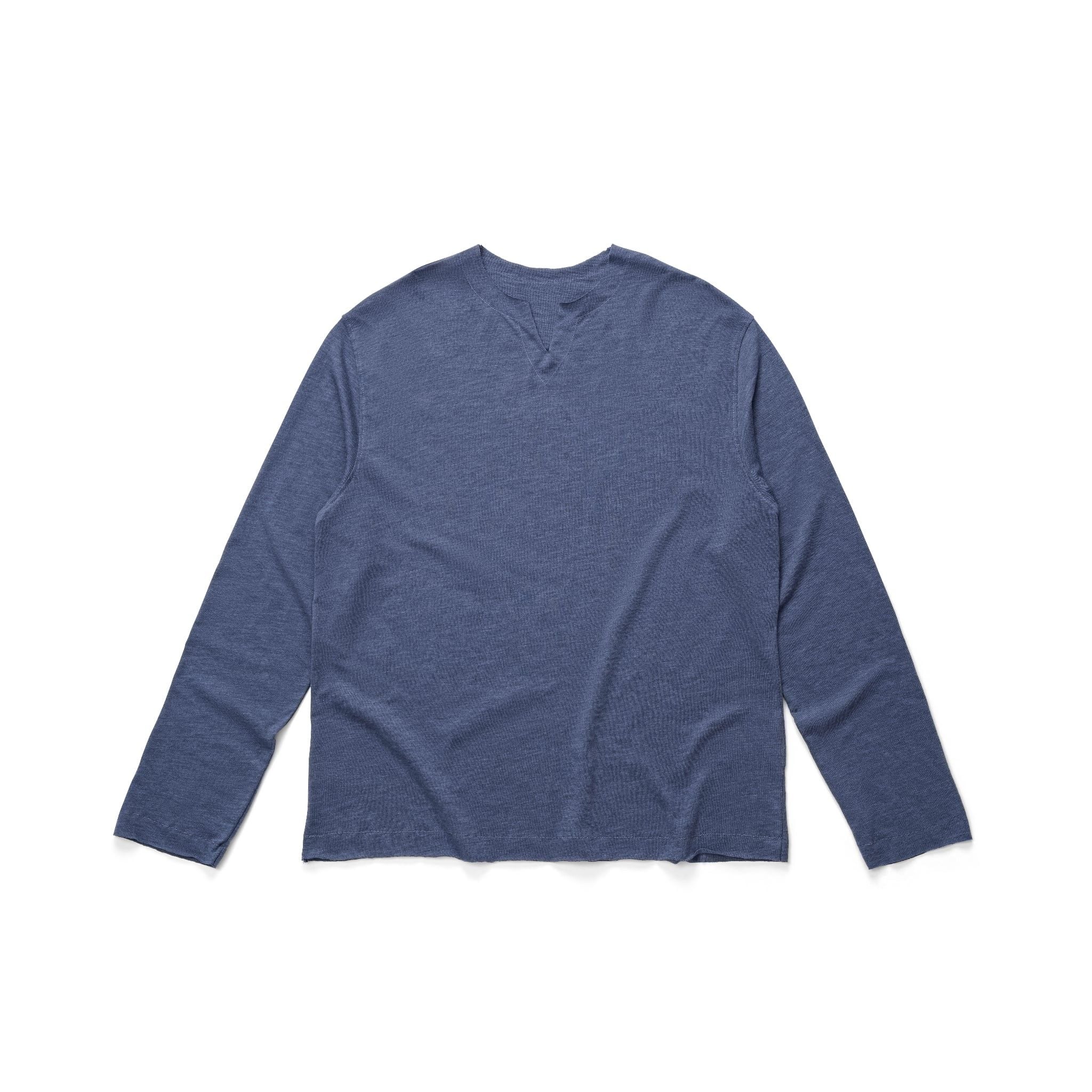  AASTU.CO SLUB LONG SLEEVE // MIST BLUE 
