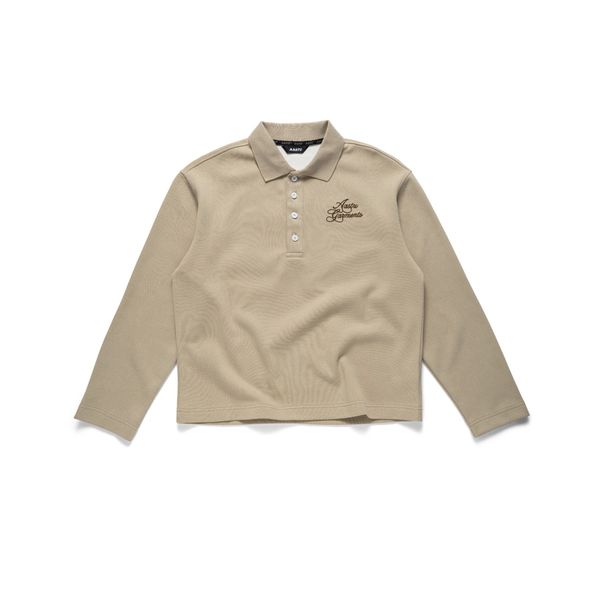  AASTU GARMENT LONG SLEEVE POLO // BEIGE 