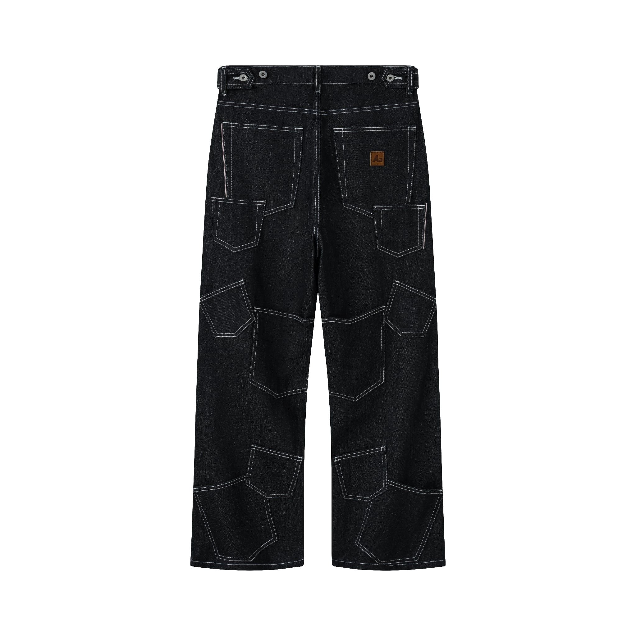  AA RAW DENIM MULTI POCKET PANTS // BLACK 