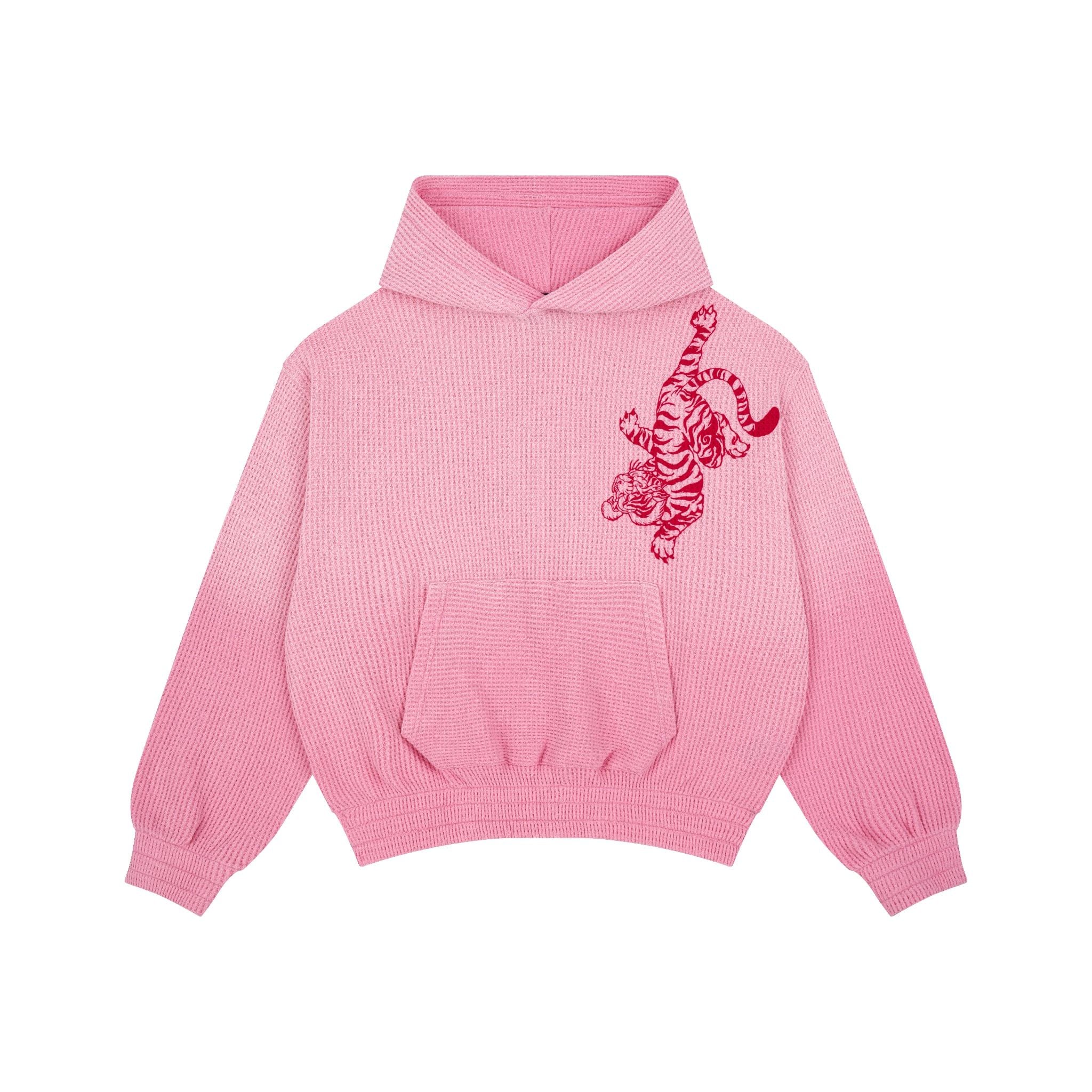  AA TIGER WAFFLE HOODIE // PINK 