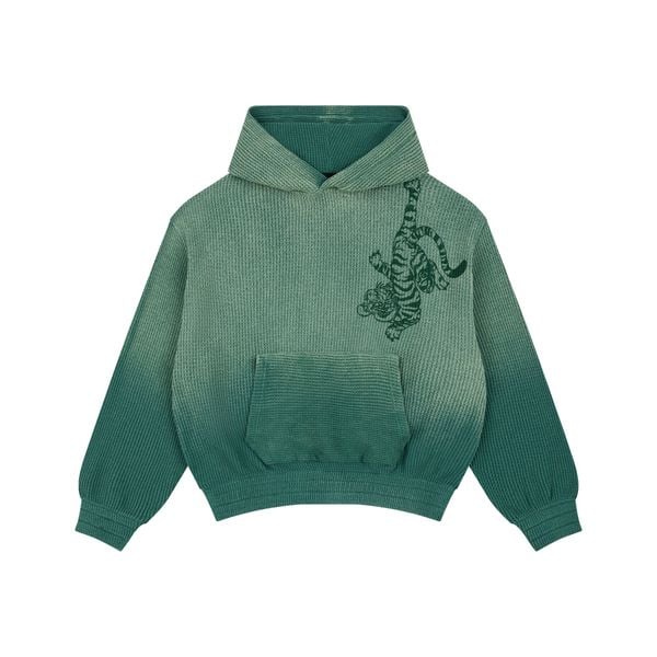  AA TIGER WAFFLE HOODIE // GREEN 