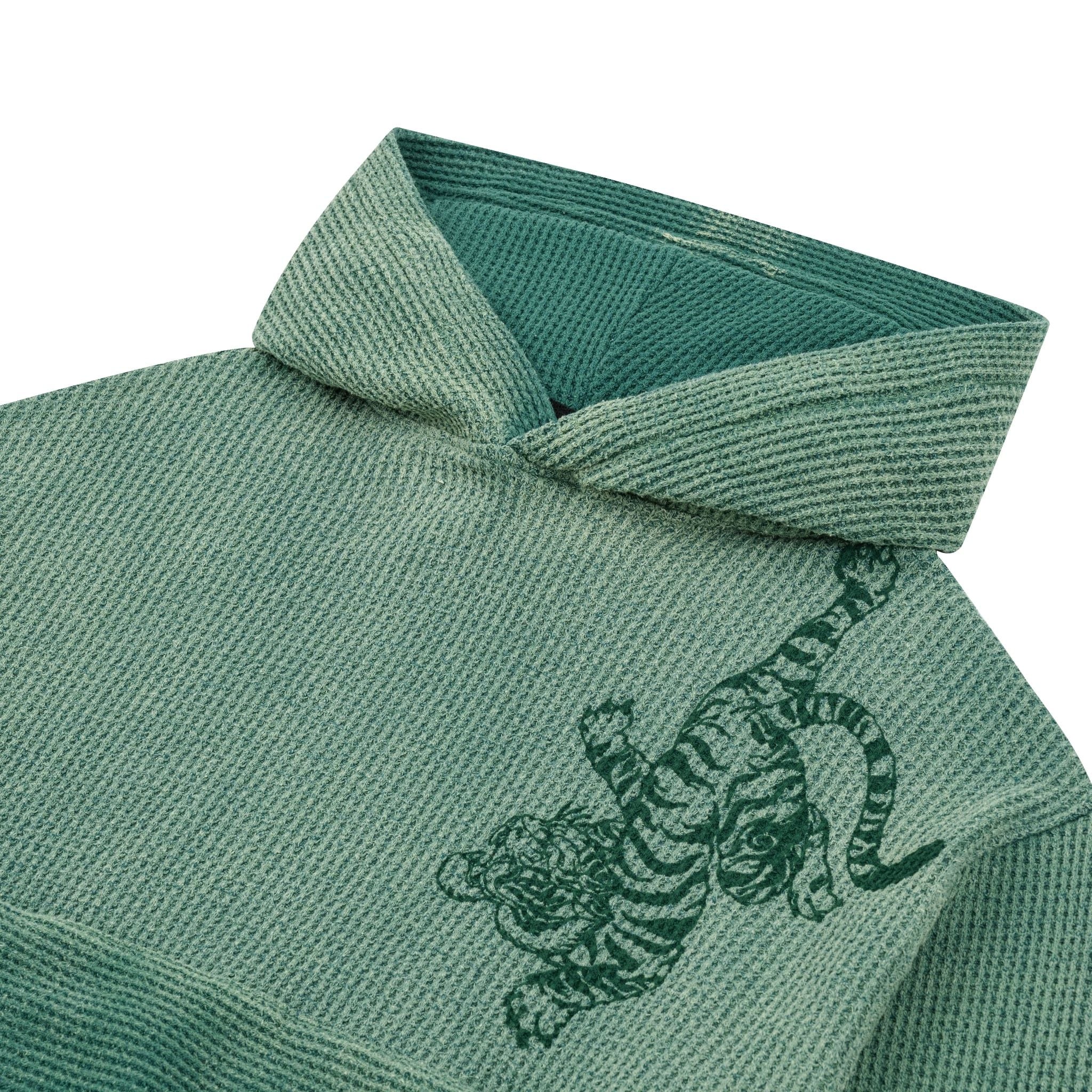  AA TIGER WAFFLE HOODIE // GREEN 