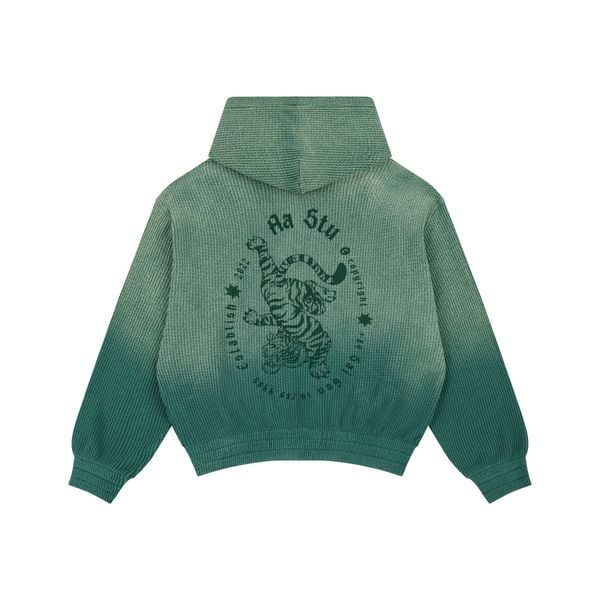  AA TIGER WAFFLE HOODIE // GREEN 