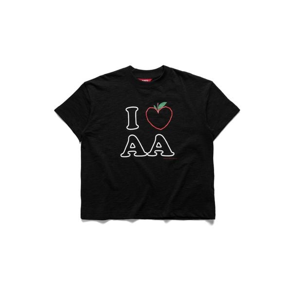  AA APPLE SLUB TEE // BLACK 
