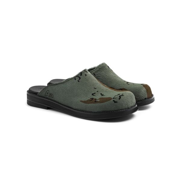  AA CLOG FUR LEATHER // CAMO 