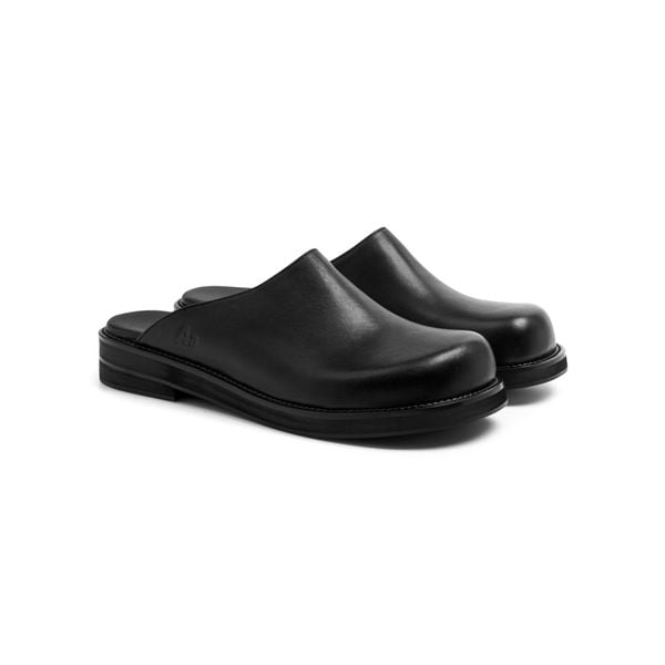  AA CLOG COW LEATHER // BLACK 