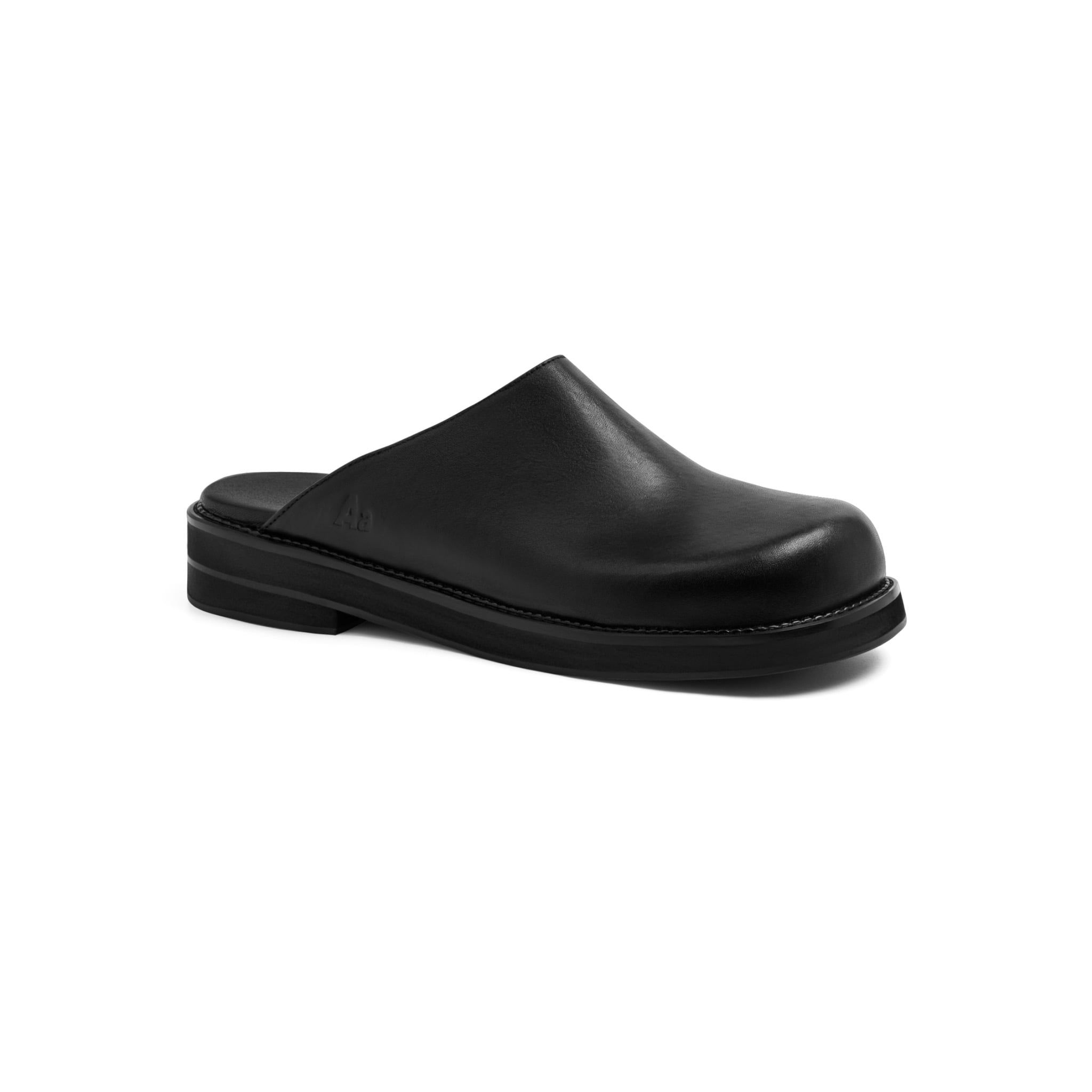  AA CLOG COW LEATHER // BLACK 