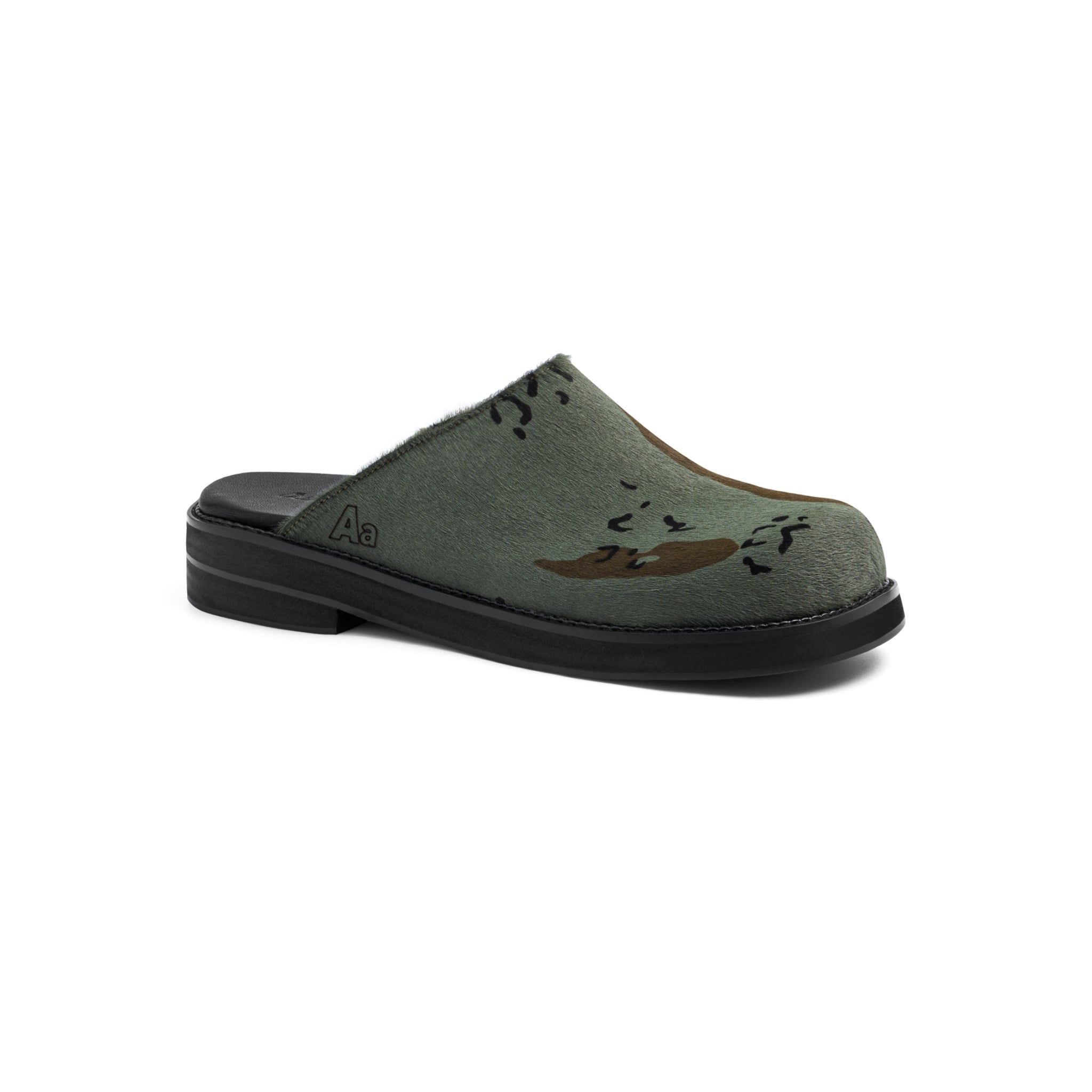  AA CLOG FUR LEATHER // CAMO 