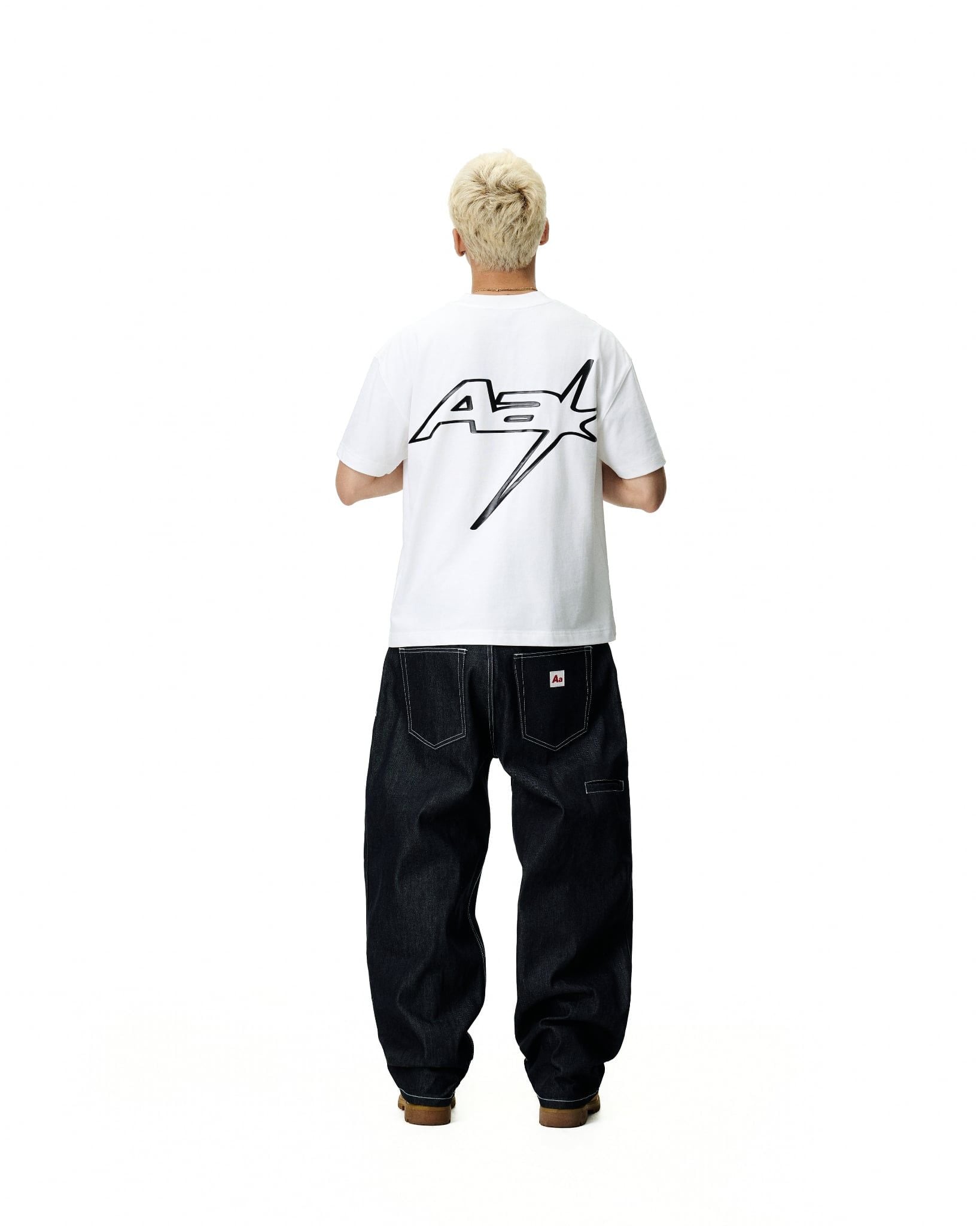  AA RACING LOGO TEE // CREAM WHITE 