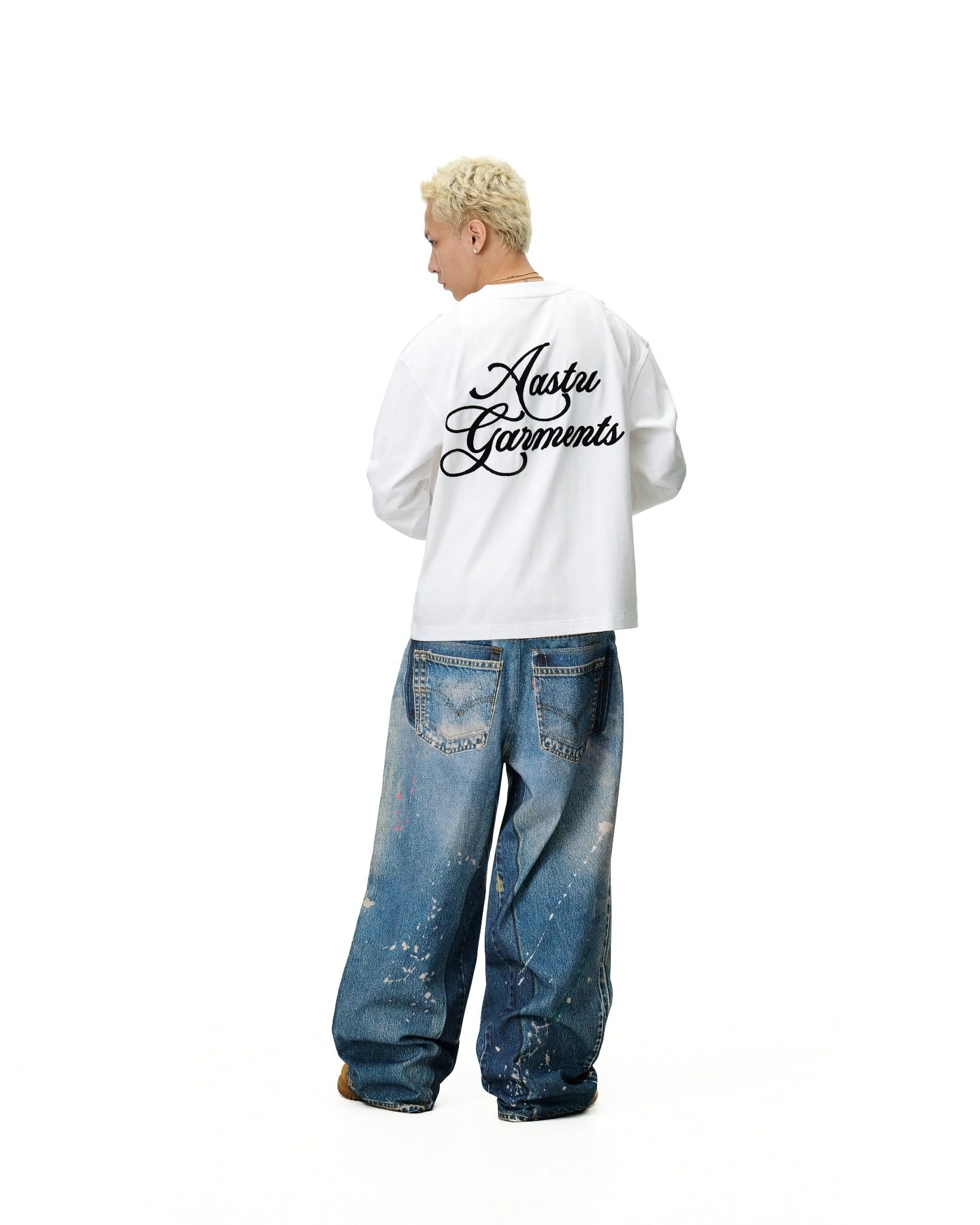  AA PRINTED WASHED JEAN // LIGHT BLUE 