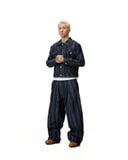  AA PLEATED DENIM PANTS // BLUE STRIPED 